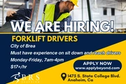 Forklift Drivers in Brea en Orange County