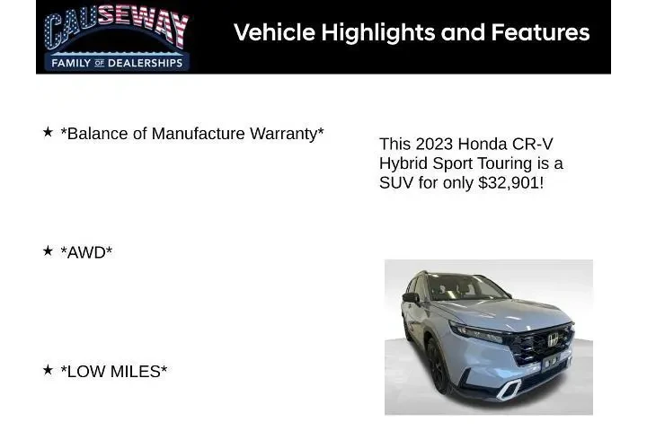 $32901 : Honda CR-V Hybrid 2023 AWD S image 2