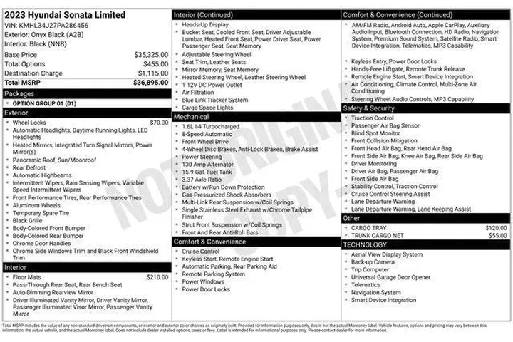 $22549 : Hyundai SONATA 2023 Limited image 9