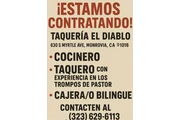 COCINERO, TAQUERO y CAJERO/A en Los Angeles