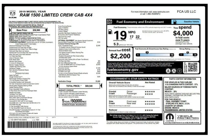$34972 : 2019 RAM 1500 Limited image 5