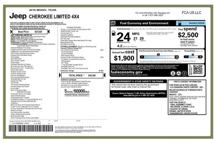 $16995 : 2019 Cherokee Limited image 6