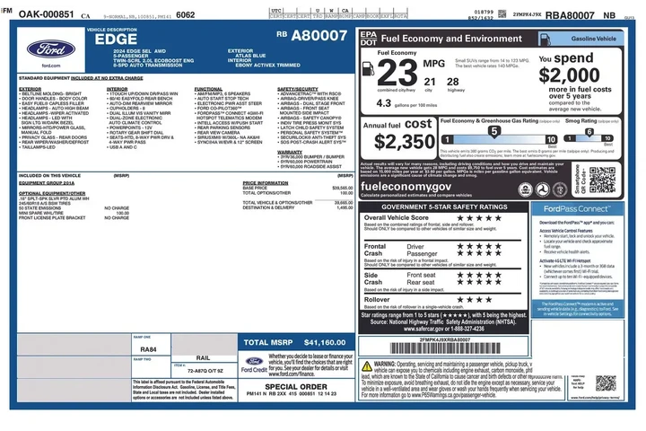 $26991 : Ford Edge 2024 AWD SEL 4dr S image 5