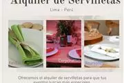 Alquiler de Servilletas Tela en Lima